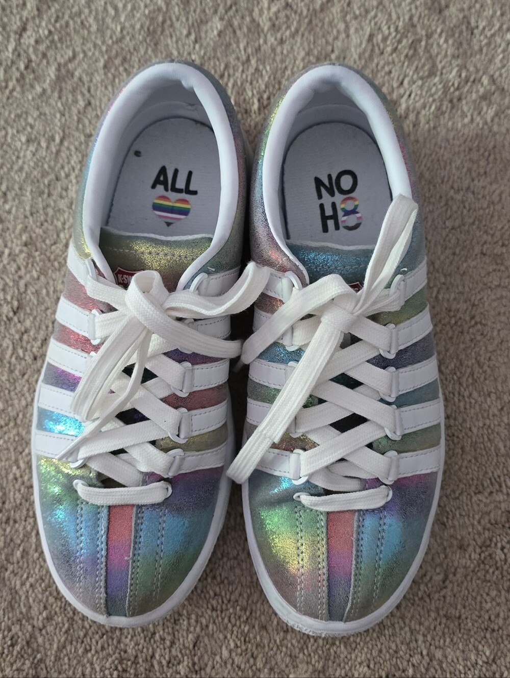 NoH8 Rainbow K-Swiss Classic LX Iridescent Sneakers - Picture 3 of 6